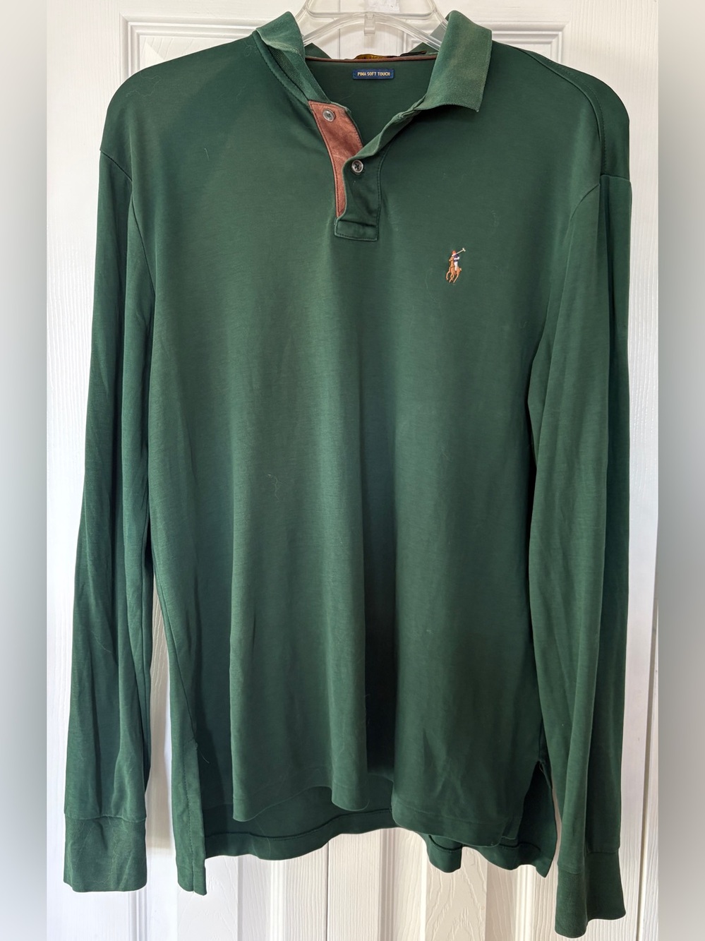 Polo Ralph Lauren Pima Soft Touch Men's Long Sleeve Shirt Size Medium